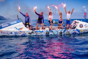 Flying Fish, the first ever team of five to row the mid-Pacific.