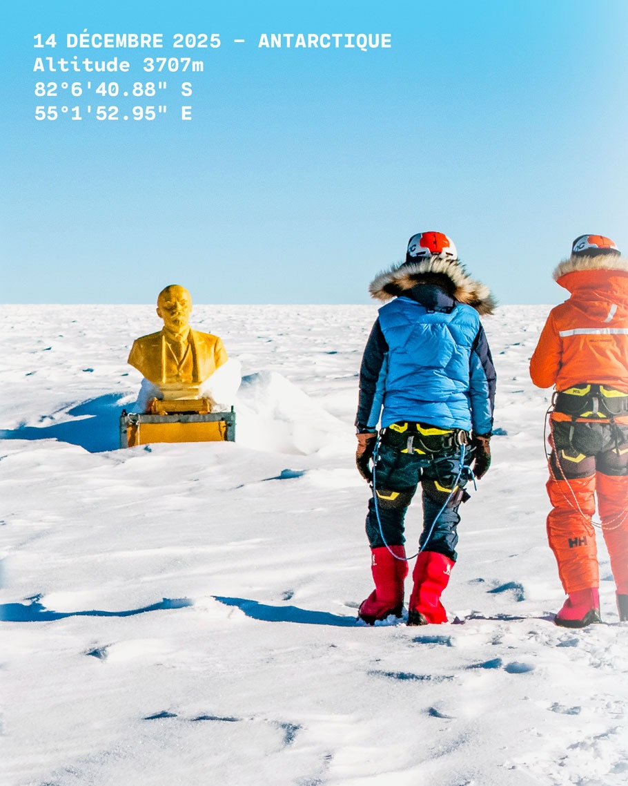 Matthieu Tordeur and Heidi Sevestre in Antarctica.
