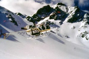 Aerial operations search for missing skier Rudi Moder at RMNP in Feb. 1983 Photo RMNP