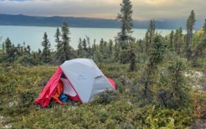 Tent camping on the tundra in Lake Clark National Park