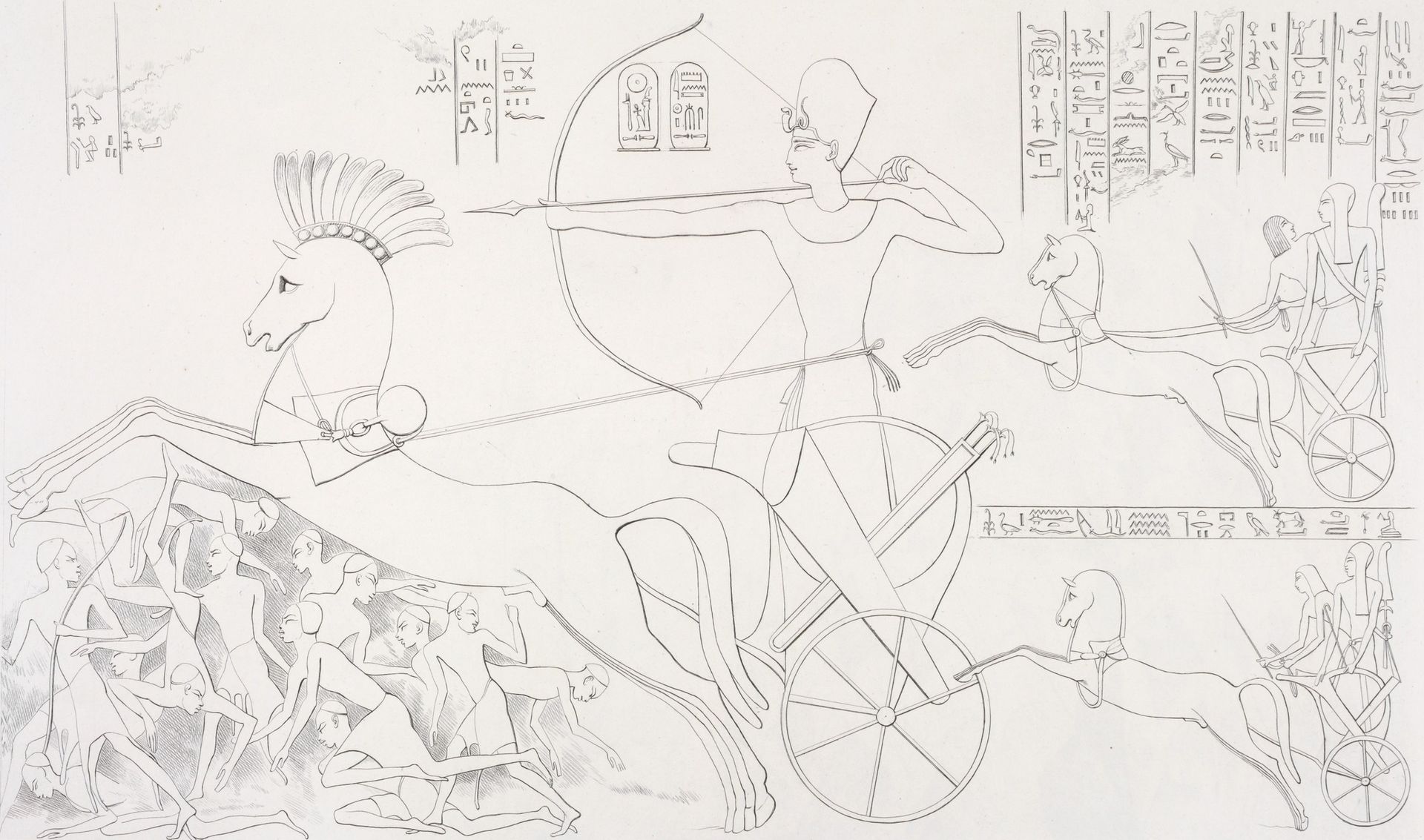 Illustration of chariots in battle