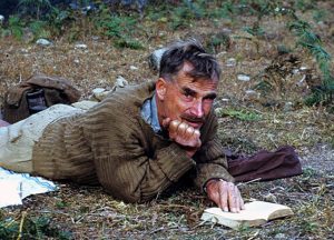 Tilman on his stomach reading