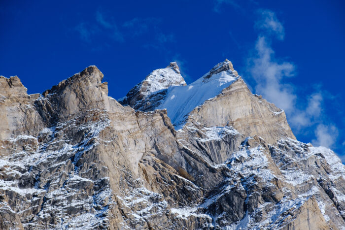 Jagged peaks in Zanskar, India's Himalaya.