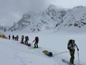 An NPS ranger team at Base Camp.