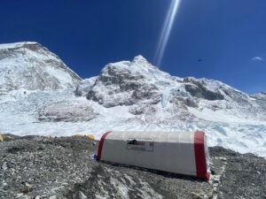 The Everest ER field hospital at Everest Base Camp.