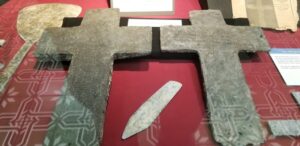 Two crosses and a spear head