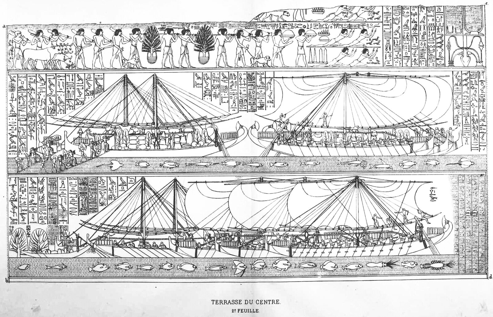 A line drawing showing inscriptions