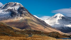 a winter landscape of Yewbarrow