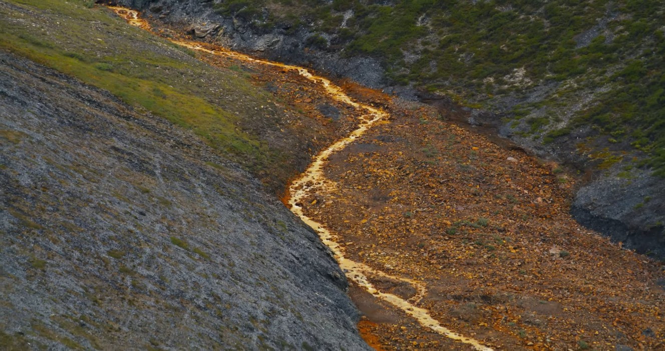 A yellow stream