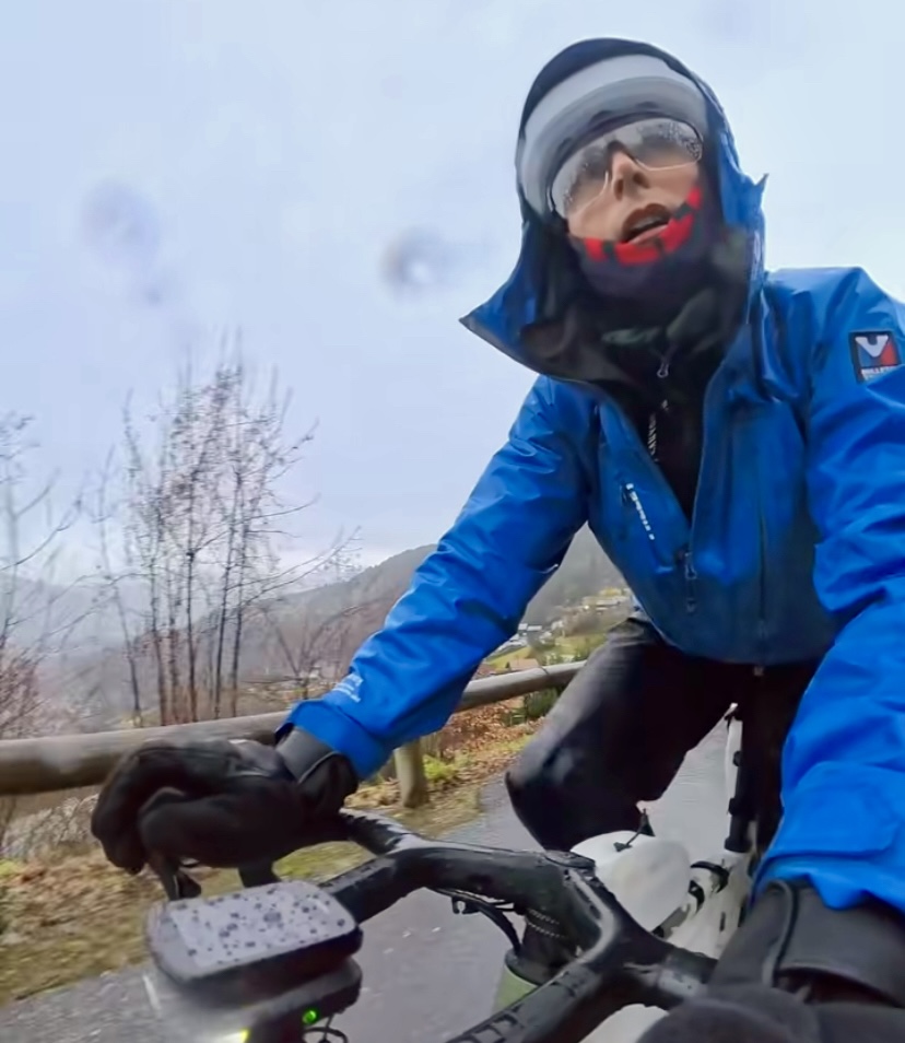 Cycling to the mountain.