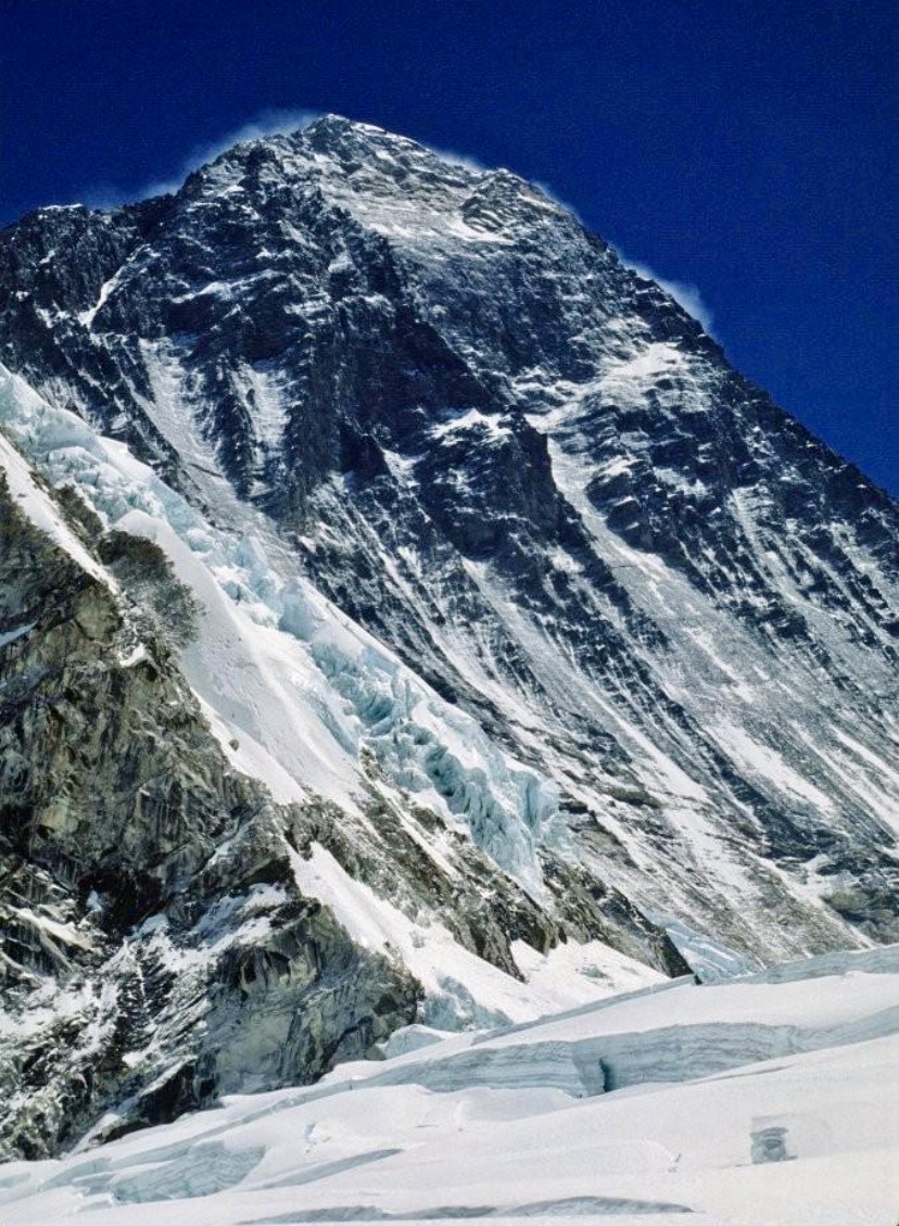 Everest's Southwest Face, from closer.