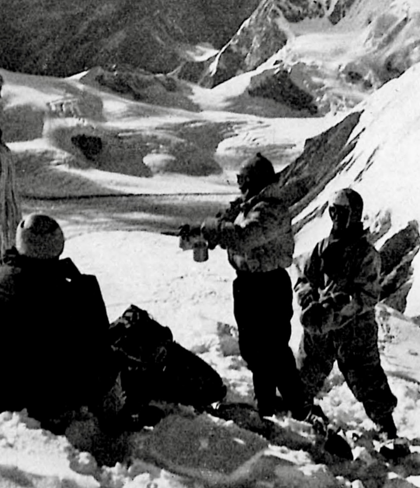 Photo taken during the first ascent expedition. 