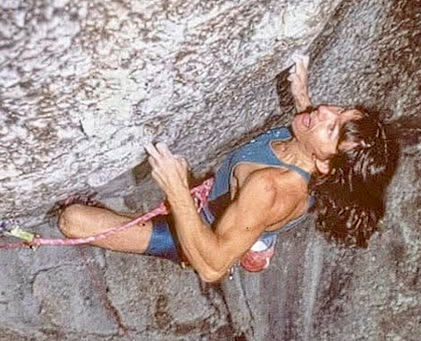 climber on an overhang