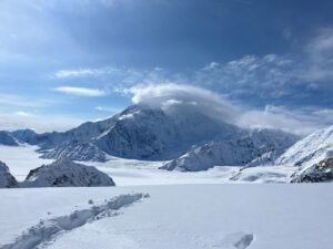 Fresh snow near Base Camp on McKinley.