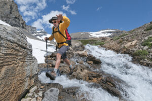 hiker, Mount Robson Provincial Park.