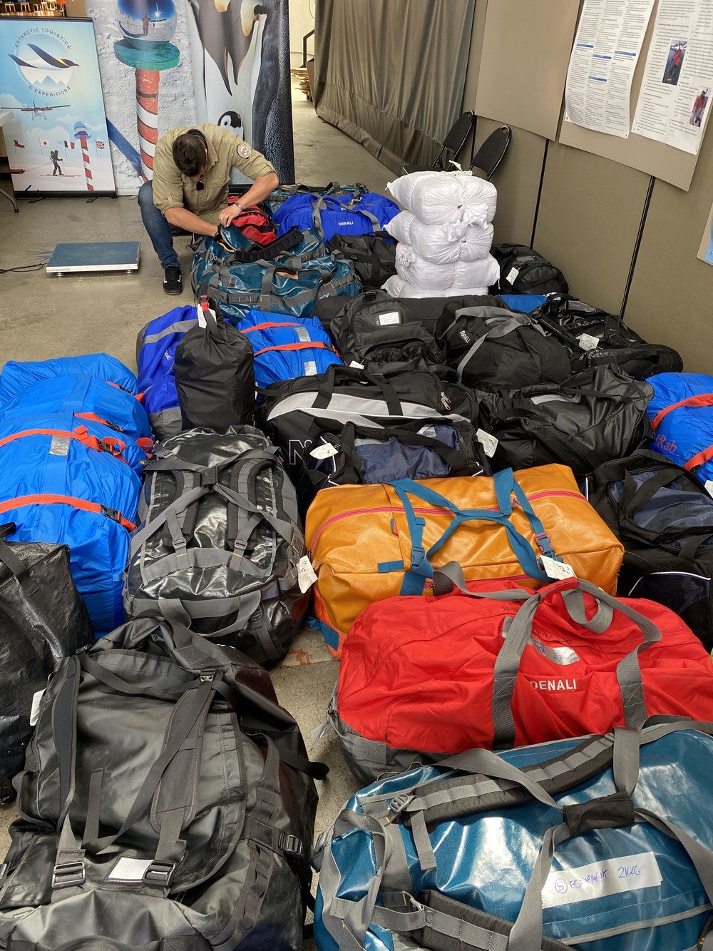 A hutge number of bags in Punta Arenas.