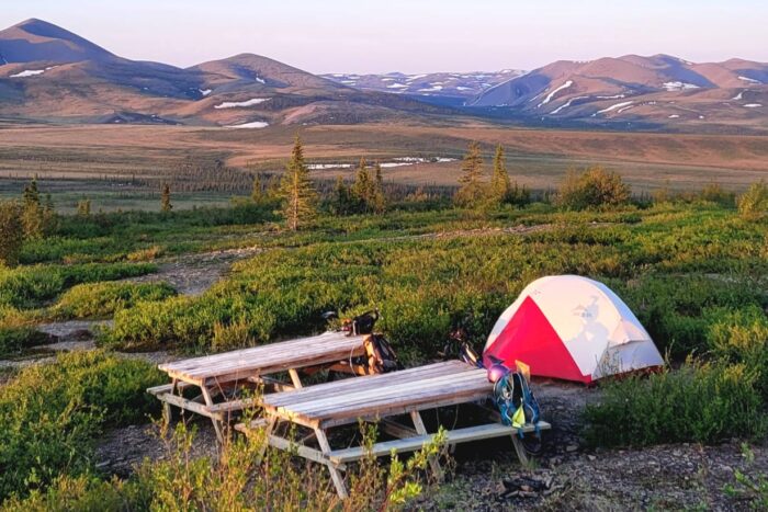A campsite in the Arctic.