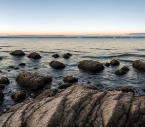 rocks along shore