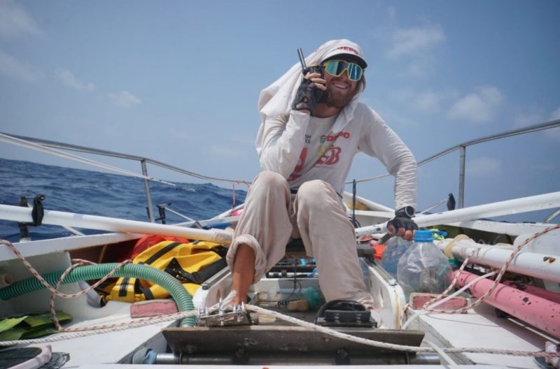 Solo rowing from Asia to Africa.