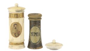old jars of mummy powder