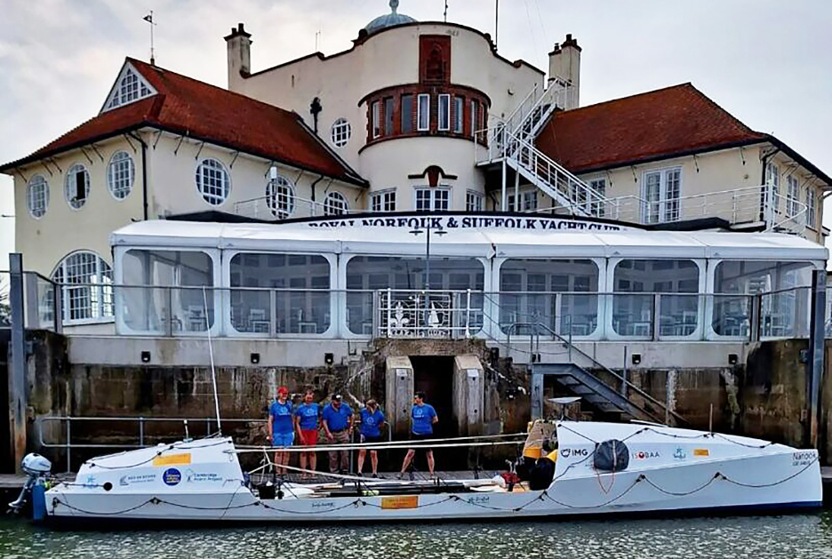 rowing crew in British harbor