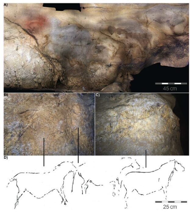 Images of cave art in the Etxeberri cave system.