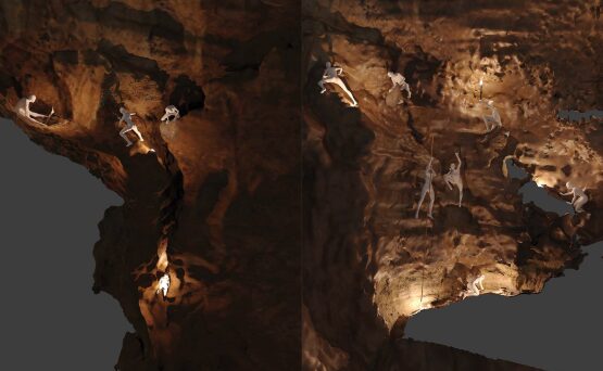 Three-dimensional reconstructions of how the Magdalenian cavers might have moved through the cave system. 