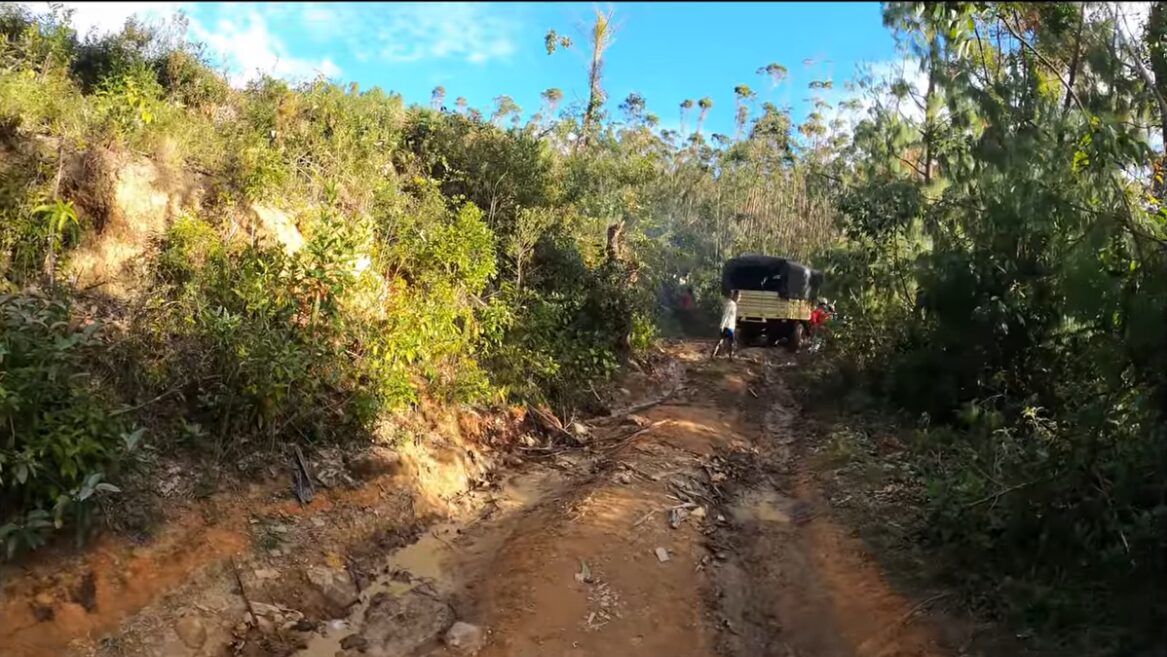 A muddy road