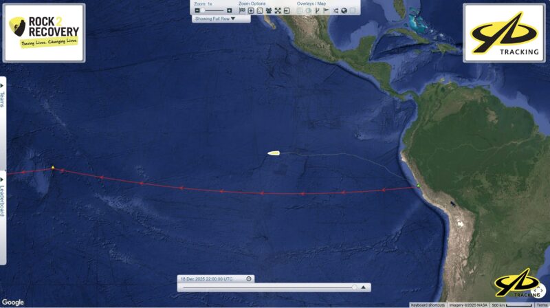 Map showing Dave Bells route and progress so far