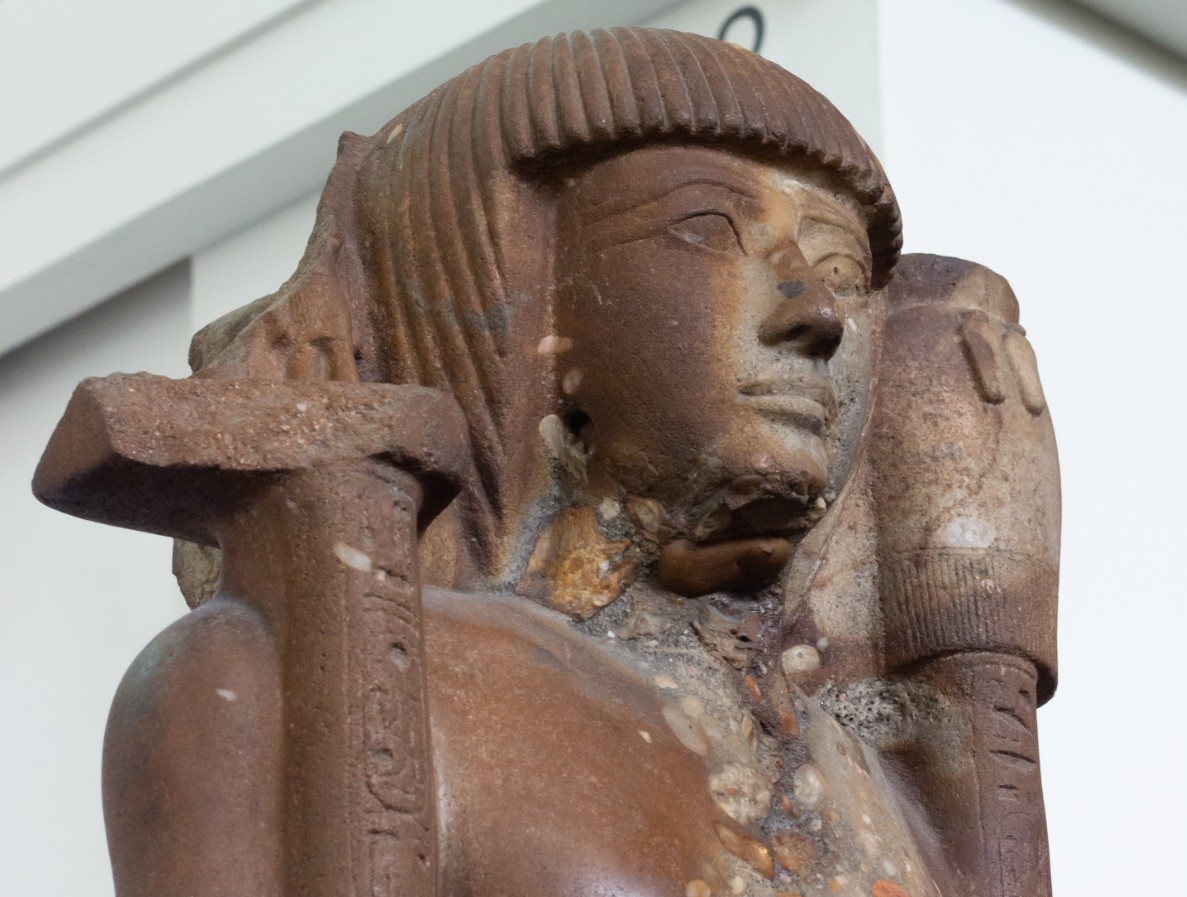 A statue of a young man