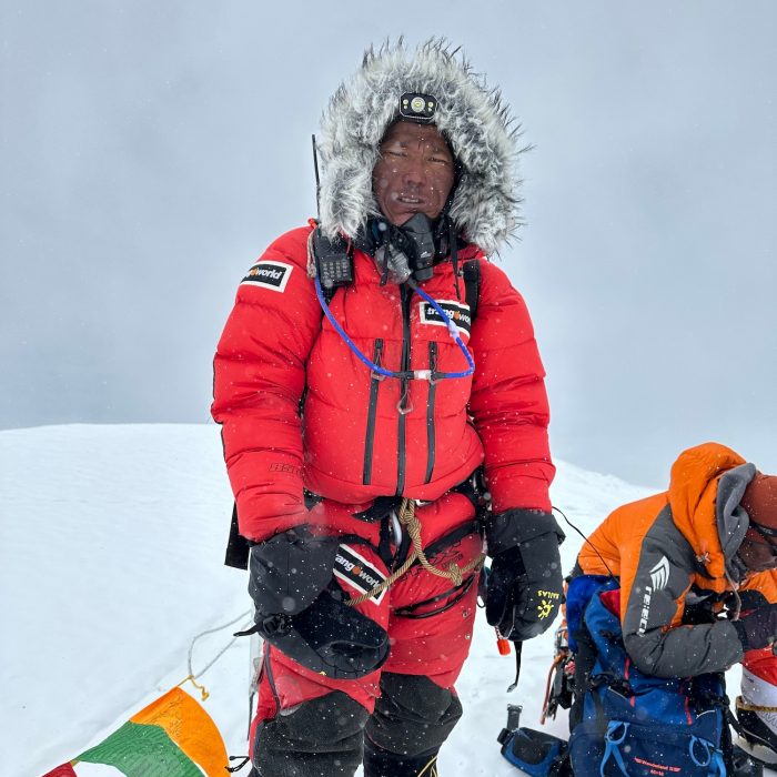 Tenjen Sherpa "Lama", on Cho Oyu's summit this year.