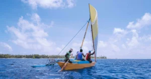 Traditional Marshallese canoe